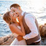 Brautpaar in Kroatien am Strand