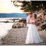 Gründe Hochzeit in Kroatien Hochzeitsplanung Brautpaar Strand